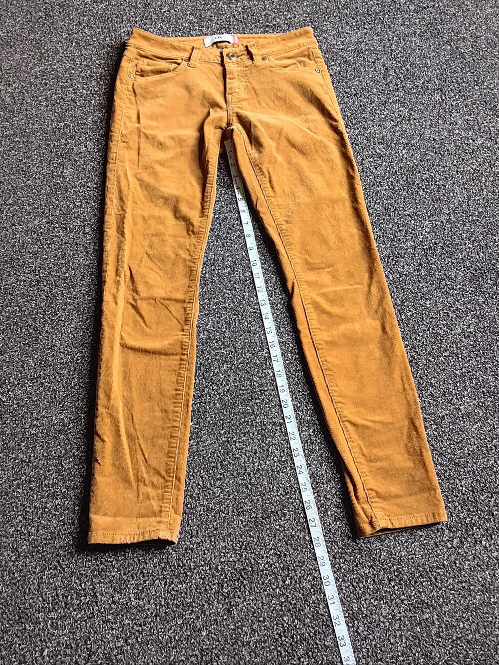 Cabi Autumn Ochre Corduroy Skinny Pants Jeans Womens Size 2, Brown Fall - Picture 5 of 11